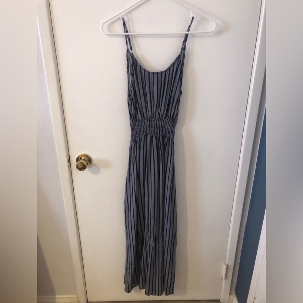 NWT Carve Design Dress Women Midi Macys Madrid Print Navy striped XS - Picture 3 of 13